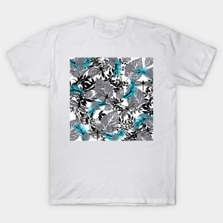 PALM LEAF DRAGONFLY BLUE T-Shirt